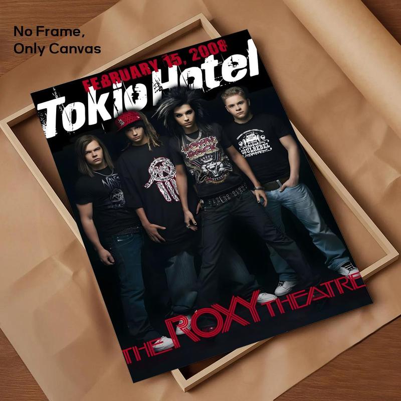 PIKPAKA German Rock Band Tokio Hotel Poster High-Definition Waterproof Wall Art Stickers | Premium DIY Removable Decals for Home & Office | Fade-Resistant, Easy to Apply Vinyl Poster for Living Room, Bar, Shop | Multiple Sizes, Durable & Easy to Clean