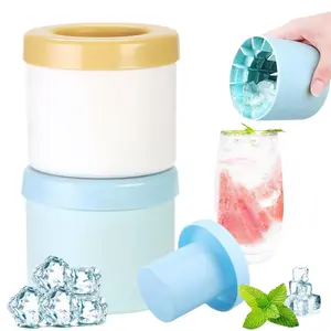 Light Blue Silicone Cylinder Ice Tray – Stackable Mini Ice Mold for Perfectly Chilled Drinks, Easy-Release Design for Refreshing Beverages, Reusable Ice Cubes for Drinks Containers Utensils , christmas gifts