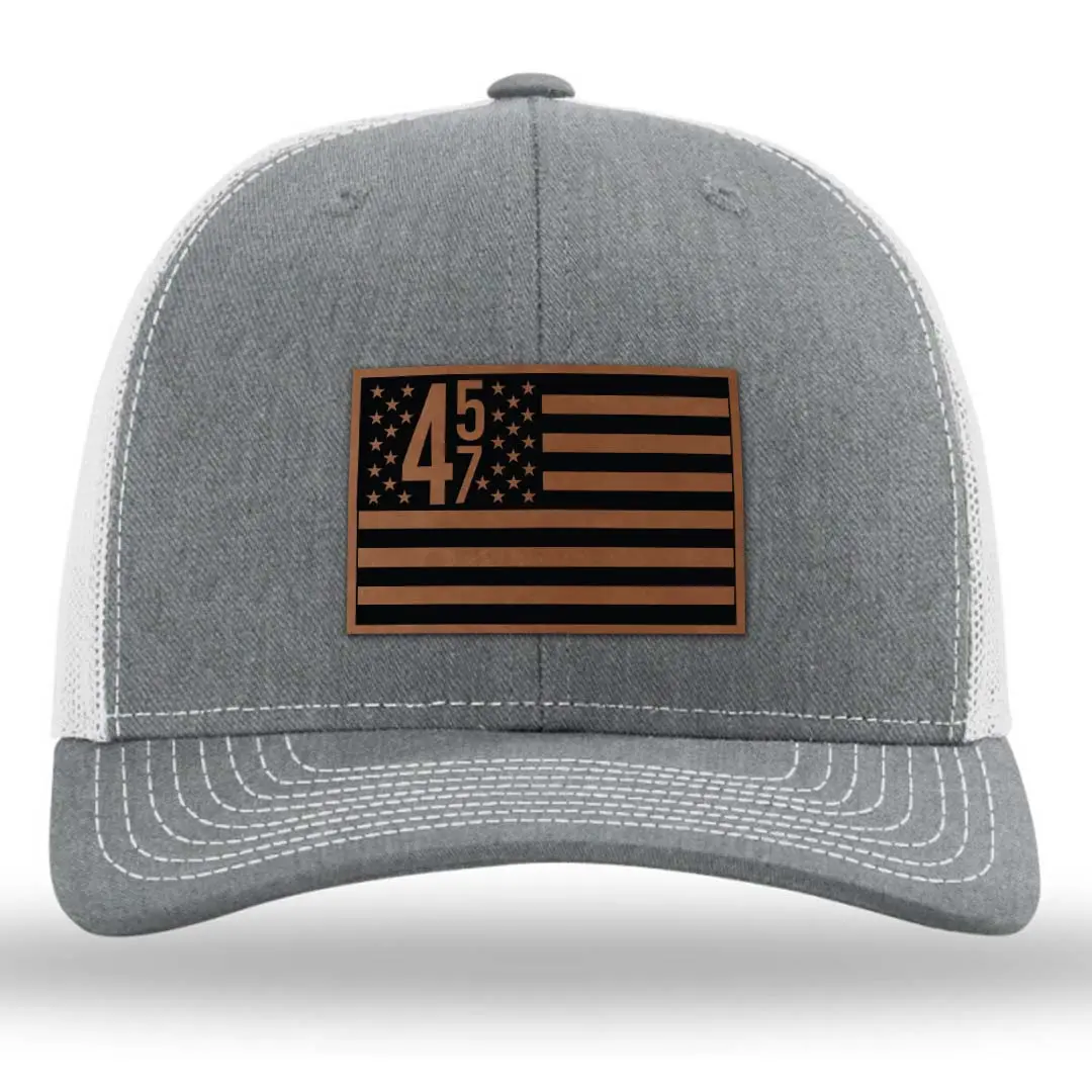 45 47 Leather Patch Hat – Premium Quality Adjustable Cap with Stylish Leather Detail