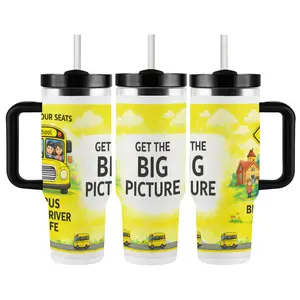 Bus Driver 40oz Tumbler with Handle and Straw Gift