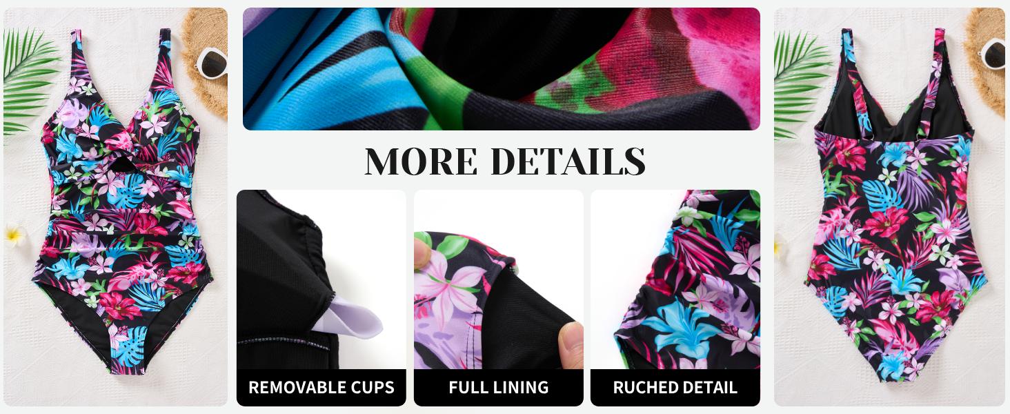 Tempt Me Women One Piece Swimsuits - Tummy Control Cutout Bathing Suit V Neck Twist Front Swimwear 2026