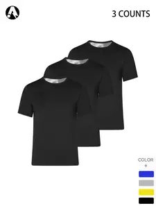 3 Pack Sauna Shirt for Men, Slim-Fit Short Sleeve Compression T-Shirt, Casual Sweat Suit for Workouts & Sports Exercises, Athletic Compression Shirts