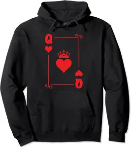 King & Queen - Halloween Couple Costume - King of Hearts Pullover Hoodie - 66B08H4BJ94M