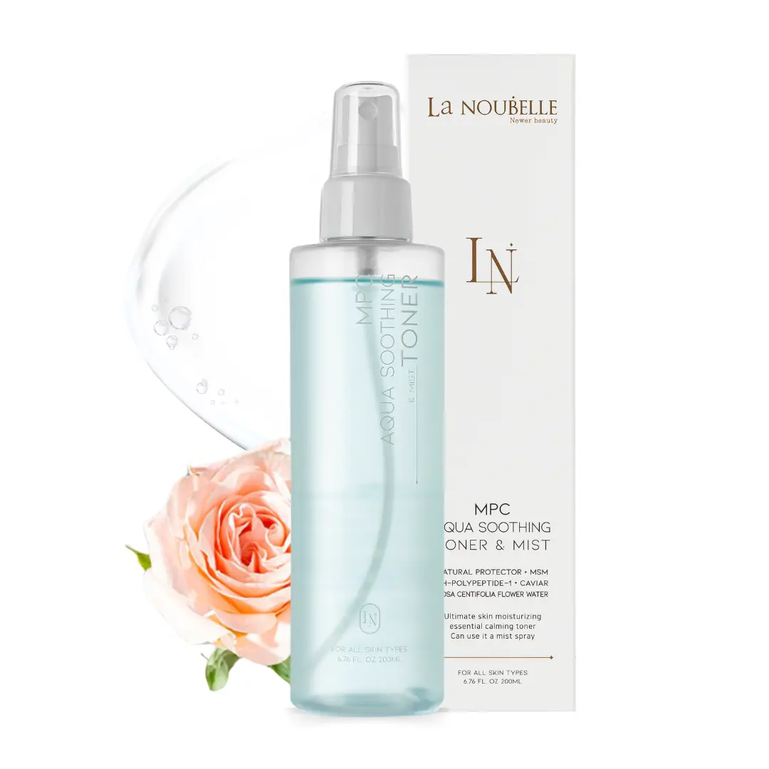 La Nouvelle MPC Aqua Soothing Toner & Mist | Deep Hydration, PH Balance & Calming with Caviar, Peptides & Rosa Centifolia | Premium K-Beauty I 6.76 fl oz