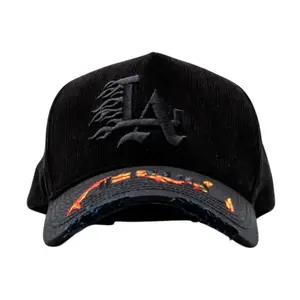 GALLO FINO "F THE HYPE" LA ON FIRE BLACK SNAPBACK HAT GFLAONFIRE BLK