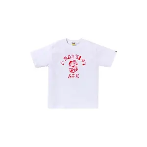 BAPE ABC Camo College (SS25) Tee White/Pink (men) by StockX