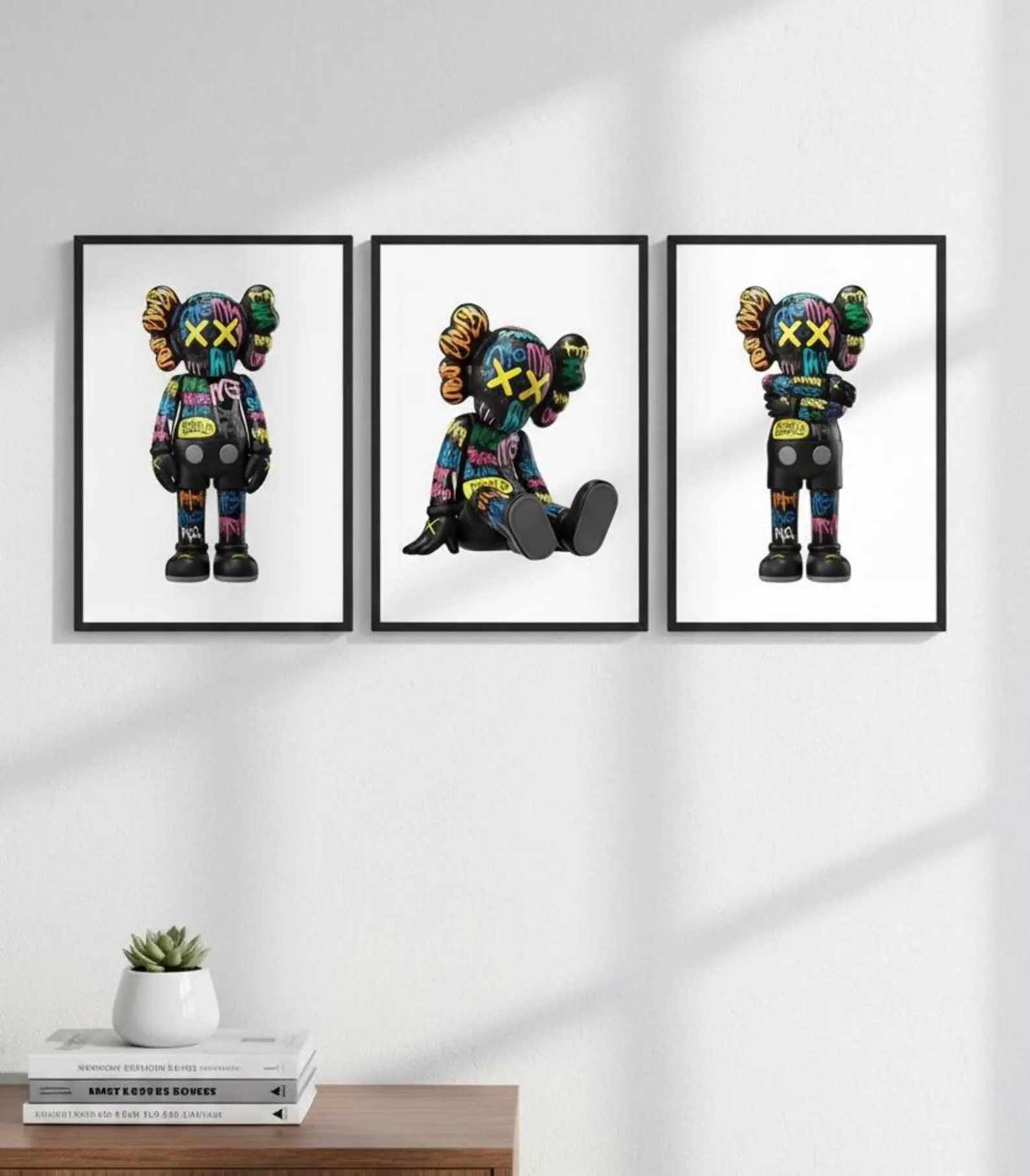 Graffiti Hypebeast Poster set of 3 Printable KAWS Graffiti Poster Hypebeast Toys Hypebeast Sneaker Sneaker Prints , KAWS Poster