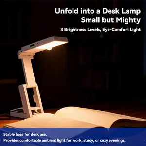 Portable Bookmark Light, Rechargeable LED Reading Light, Clip-On Reading Light, Bed Reading Eye Protection Light, USB Charging