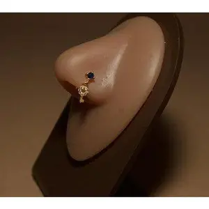 Key Heart Nose Stud Ring Piercing Jewelry