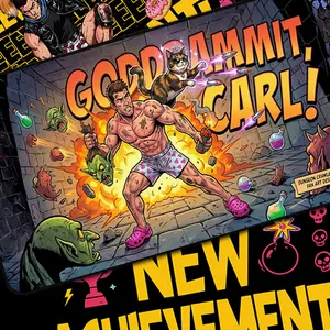 Dungeon Crawler Carl Gaming Desk Mat, Princess Donut Mongo Desperado Club New Achievement Design Mouse Pad, Sci-Fi Book Fan Deskmat, Large Keyboard Mouse Pad for PC Setup, Bookish Merch Gift for Readers and Gamers