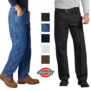 DICKIES Relaxed Fit Carpenter Jeans - Classic Mid Waist Denim with Multiple Pockets for All Seasons