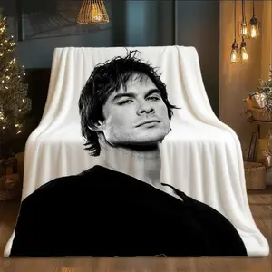 Damon Salvatore, Ultra Soft Comfortable, Soft Cozy Blanket, Suitable for Sofa and Bed, All Seasons, Travel Camping, Gift Choice, Soft Comfy Blanket