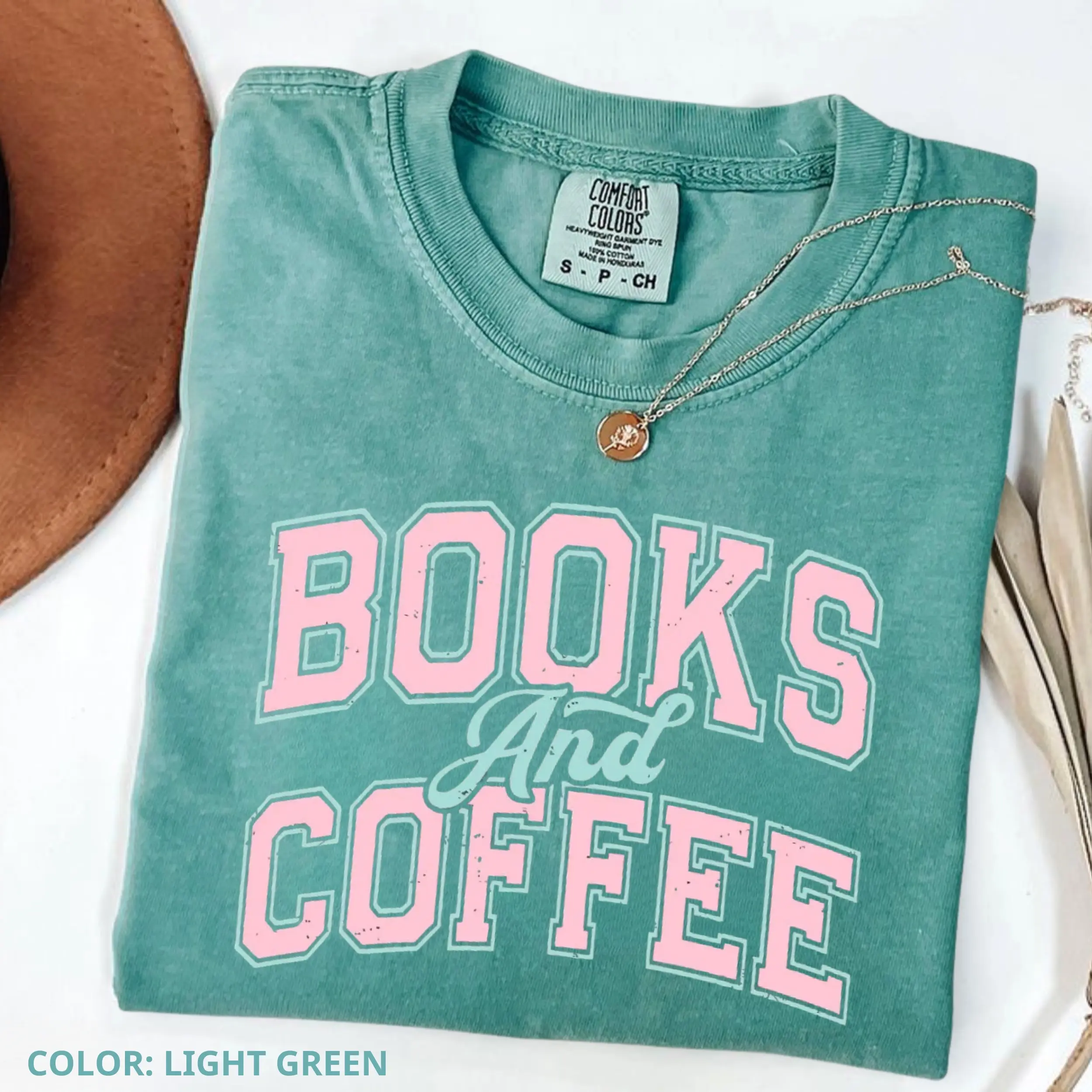 Comfort Colors Books and Coffee T-shirt, Gift for Book Lover, Bookish Graphic Tee, Cozy Reading Shirt, Cute Bookworm Gift, Trendy Reader Outfit