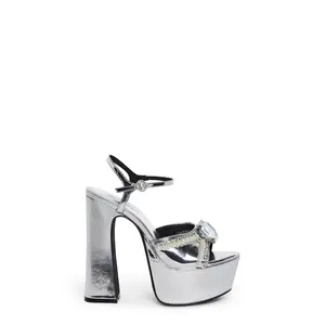 Sweet Revelation Platform Heels - Silver