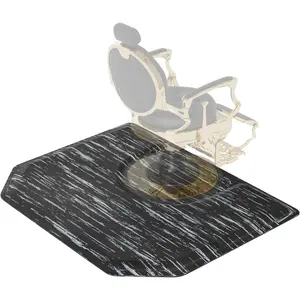 4 ft. x 5 ft. Salon Mat Anti Fatigue for Hairstylist Standing, Thick Barber Floor Mats Under Salon Chair, Hair Mat Hairdressing Barbershop Beuaty Spa Equipment