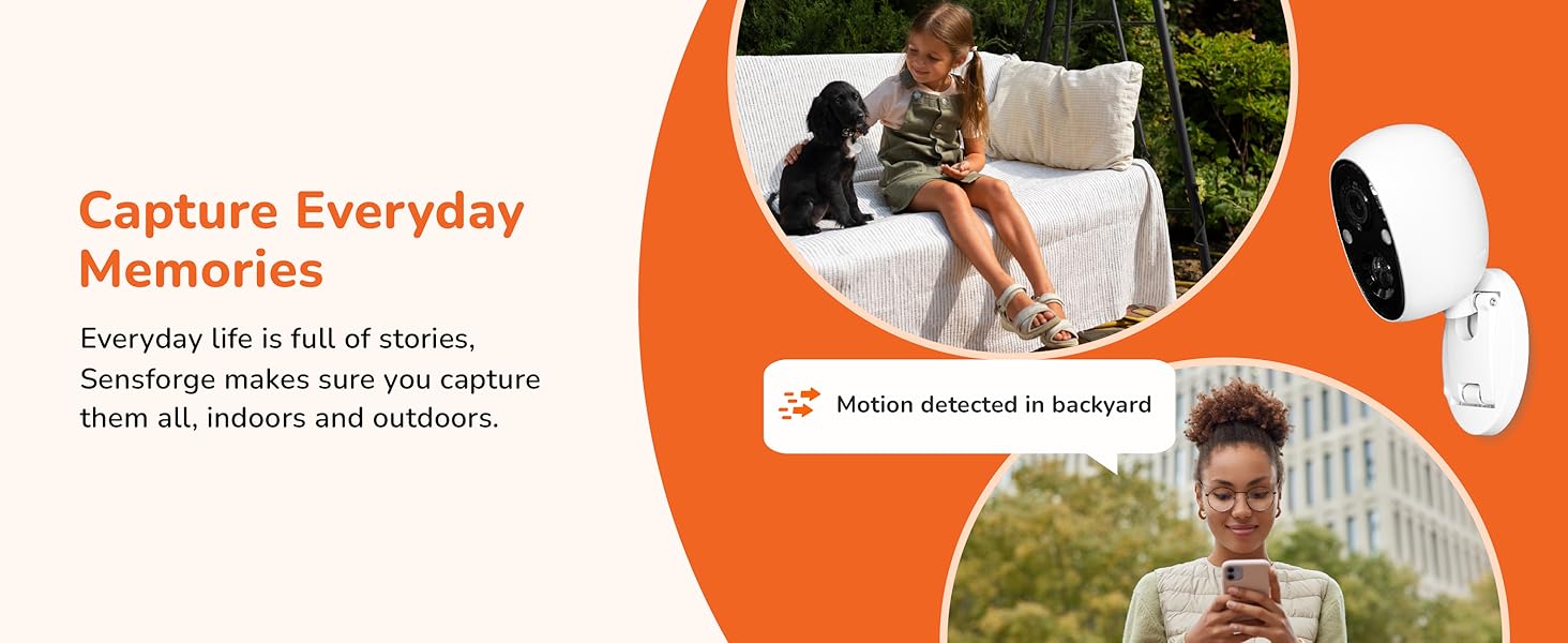 SensForge 2.5K Security Camera, Dual-Band WiFi, Free AI Human & Pet Detection, 2-Day Cloud + 32GB SD Storage, Spotlight Color Night Vision, Magnetic Mount, Optional AI + Storage Upgrade  Monitoring Safety Protective