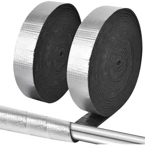 Pipe Wrap Insulation - 33 ft Outdoor Pipe Foam Insulation Tape Self Adhesive for Winter Freeze Protection Insulation Wrap - Aluminum Foil Finish-2" x 33FT