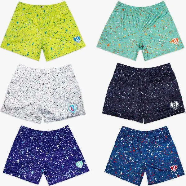 Baseball Lifestyle 101 | Splatter Youth Mesh Shorts – 5" Premium Athletic Shorts for Youth & Adults | Lightweight Breathable Baseball Training Shorts | Gym & Everyday Activewear