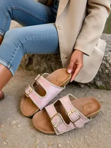 Women's Summer Sandals, Casual Beach Slippers, Soft Sole Flip Flops, Versatile Two Buckle Design, Comfortable Outdoor Footwear