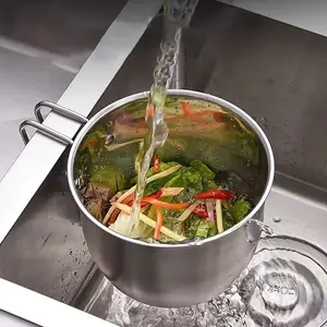 Premium Stainless Steel Sink Strainer Basket - 1pc - Modern Kitchen Accessory - Kitchen Sink Drain Strainer - Heavy-Duty Rustproof Anti-Clog Perforated Drain Basket - Fit for Most Sinks  Easy Clean Kitchen Waste Filter for Vegetables, Fruits & Food Scraps