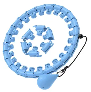 Infinity Weighted Hula Hoop for Adult, 2 in 1 Smart Exercise Hoop for Women Abs Workout, 24 Detachable Knots