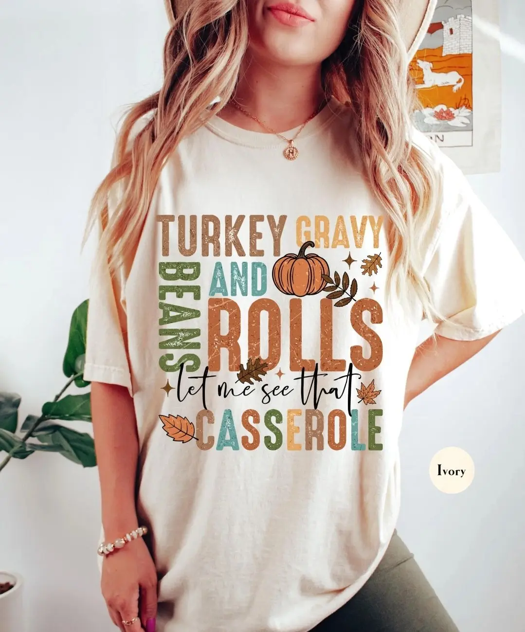 Comfort Colors Turkey Gravy Beans And Rolls T-Shirt, Funny Thanksgiving Food Graphic Tee, Y2K Thanksgiving Dinner Shirt, Cute Fall Foodie Holiday Apparel, Vintage Thanksgiving Feast Tee, Autumn Food Outfit, Thanksgiving Gift for Women & Men
