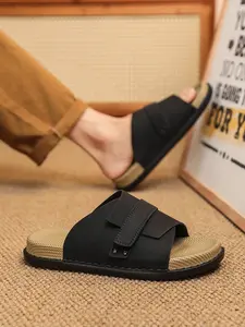 Men's Summer Outdoor Sandals, Anti-Slip Wear-Resistant Soft Sole Casual Shoes, Fashionable Beach Slippers for Teens & Adults, Flip Flops