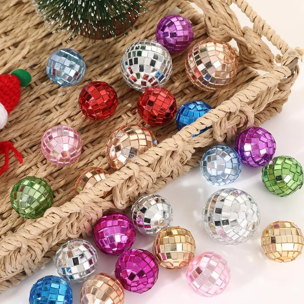 Disco Ball, Colorful Reflective Mirror Disco Ball, Hanging Ornament with Bulk Options for Christmas Tree, Party, Wedding, Birthday, Home Decor, Decoration, Shiny, Party Decoration Supplies