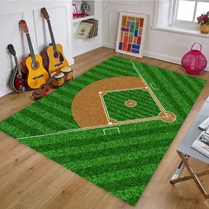 Baseball Rug for Bedroom Sports Rug for Living Room Carpet Baseball Room Decor Floor Mat