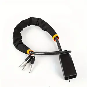 Premium Car Anti-Theft Locking System, Reinforced Steel Cable, Versatile Handlebar Lock, Adjustable Seat Belt Snap Lock