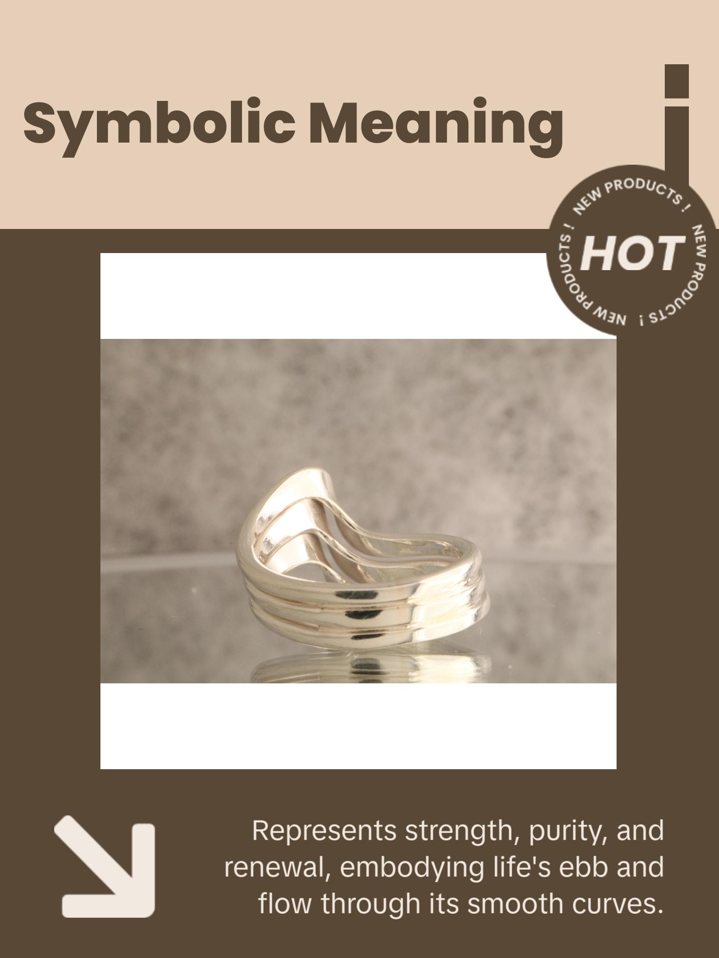 Wave Harmony - Over 7 Grams Of 925 Sterling Silver Ring