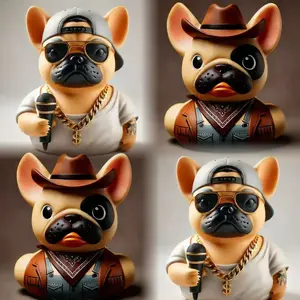 Unique Bulldog Resin Figurine, Personalized Desktop Decoration, Home Small Statue Ornament, Novelty Resin Sculpture, Cute Collectible Figurines