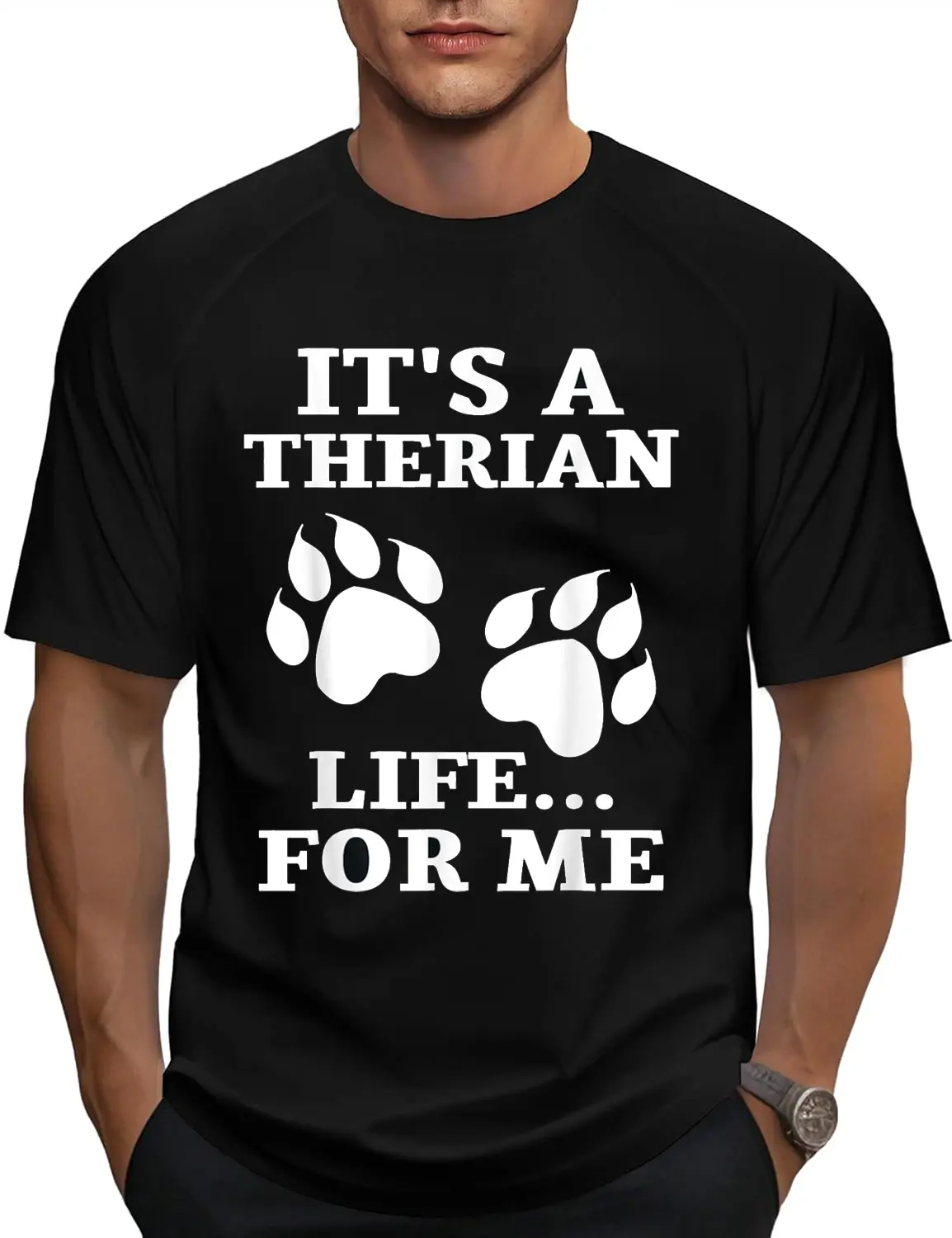 100% Cotton It's A Therian Life For Me Alter WolfKin Otherkin Therian T-Shirt