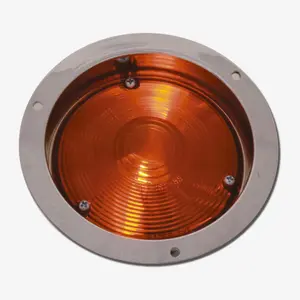 Grand General 4" Flange Mount Car Light, Chrome Die Cast Housing, Amber Interior Automotive Lighting Component – 80371