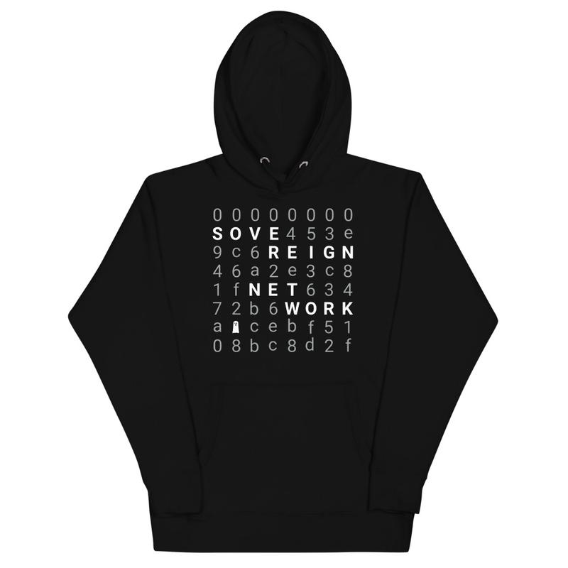 Sovereign Network Hash Unisex Hoodie (WHITE DESIGN)