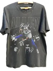 Vintage QB Buffalo Football Jumping 90s Styles Shirt - Josh Allen Retro Shirt - Graphic Tees Fashion Game Day For Men's Top