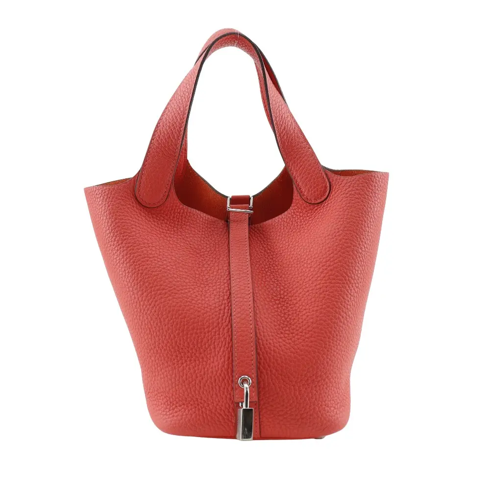 Pre-owned HERMÈS Calfskin Shoulder Bags Hermes Picotin Lock Trillon Clemence Handbag
