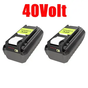 2-Packs 40V 6.0Ah Replacement Batteries Compatible with Ryobi 40Volt Battery OP4040A 4026 4030A 4050A 4060A1,  Compatible for RYOBI Collection Cordless Power Tools