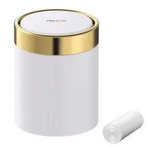Mini trash can with lid desktop small trash can recycling bin cute metal garbage can for tabletop countertop usestainless steel 04gal15l waste bin for office parlor car bedroomswing lid open