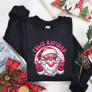 Santa Blowing Bubble T-Shirt, Hoodie, Sweatshirt | Santa with Sunglasses & Cute Pink Christmas Design | Funny Retro Pink Santa Apparel retro christmas christmas shirt