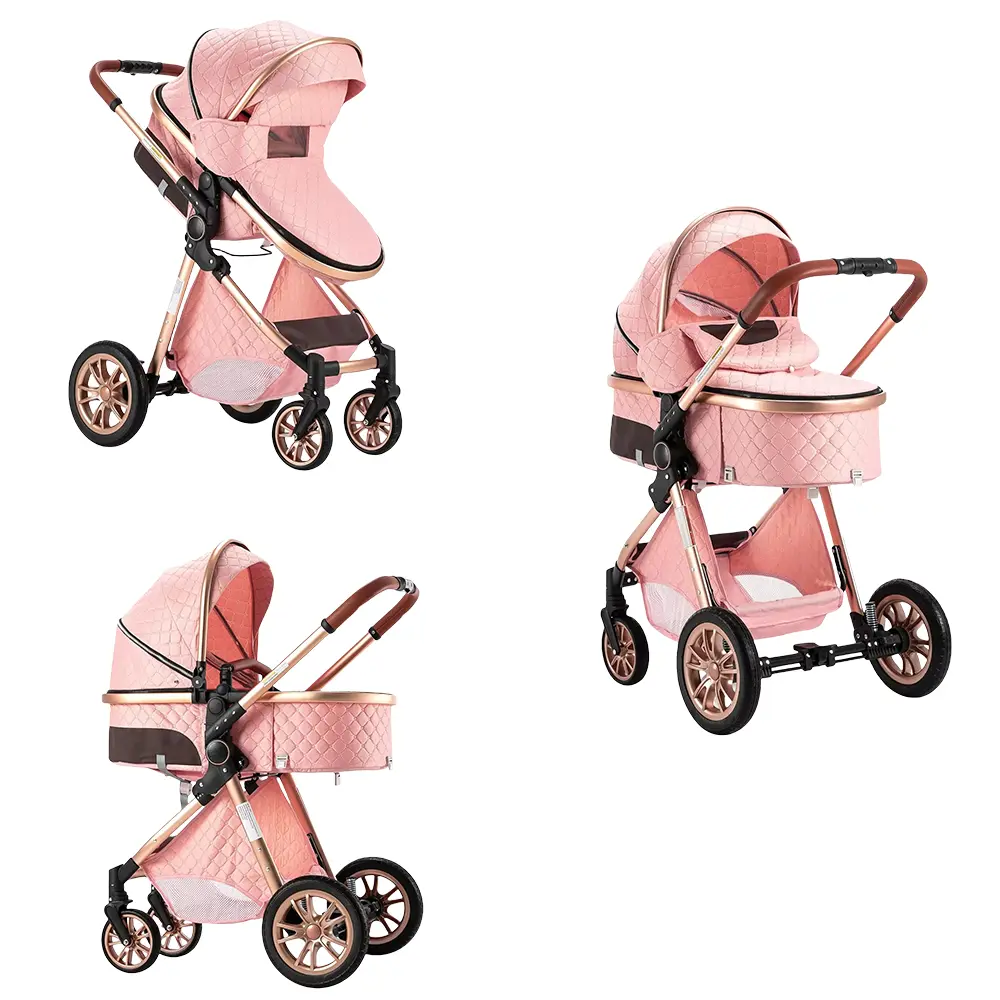 2-in-1 baby bassinet stroller, convertible folding standard stroller, double -sided stroller, portable high-view stroller for toddlers and newborns,  suitable for 18+ months, infant carrier, five-point safety belt, gift for  momBase not included -