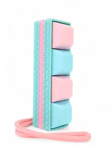 Light Pink,Aqua and blue Picky Party Clicky Keychain Textured Base you customize Tactile Switch