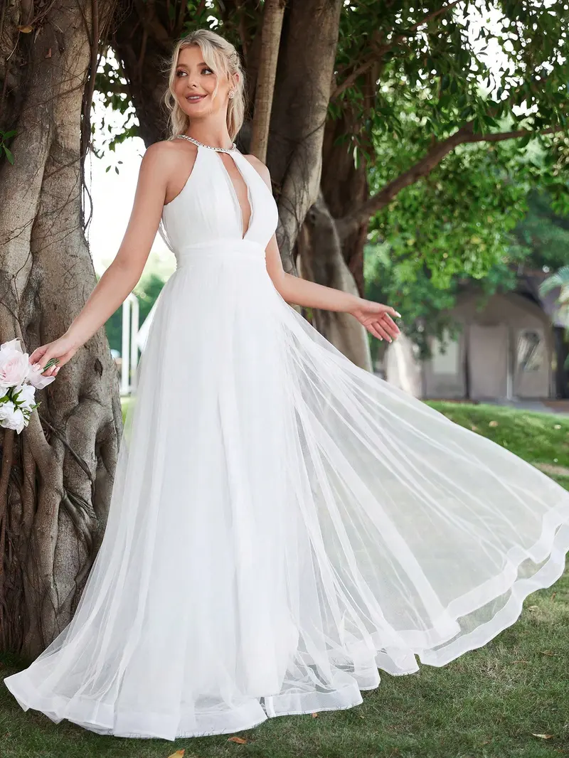 long sequin dress with sleeves Sofia Long Sleeve Sequin Maxi Dress / White | MESHKI