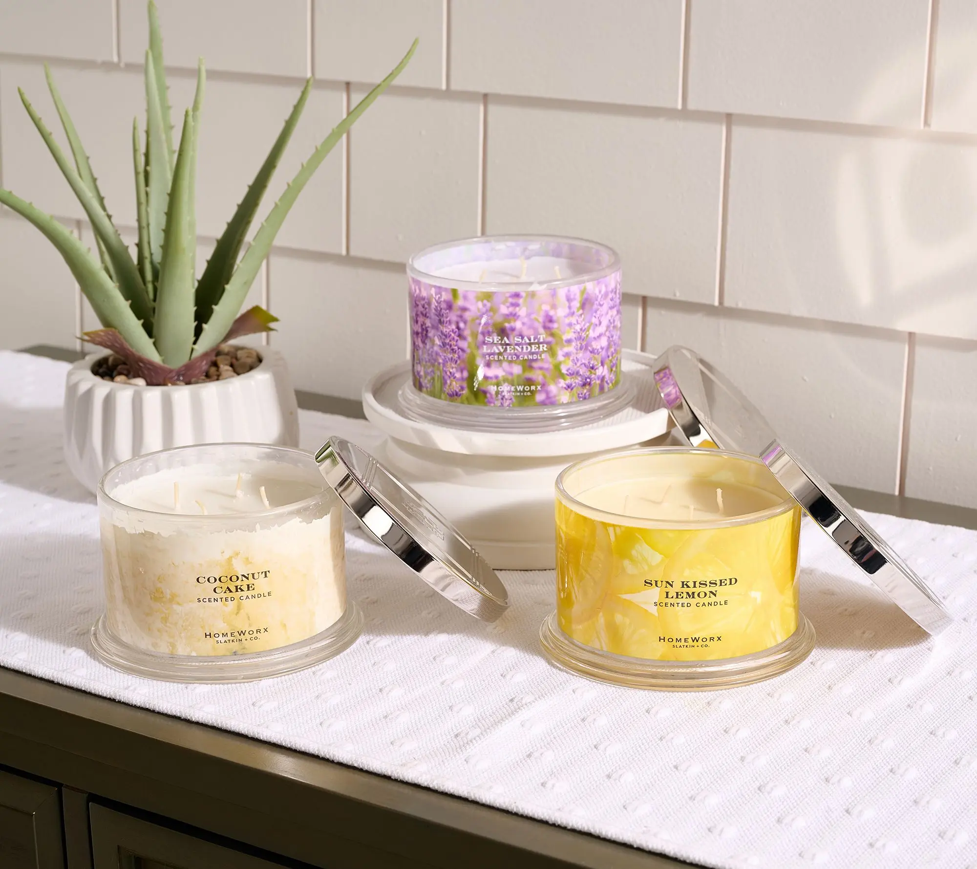 HomeWorx by Slatkin + Co. S/3 18oz Core Classics Candles