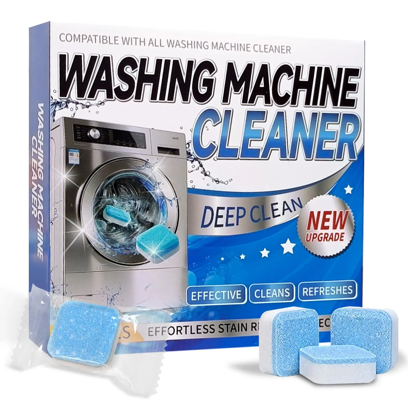Washing Machine Cleaner, 24 Pack Powerful Washing Machine Cleaning Tablet