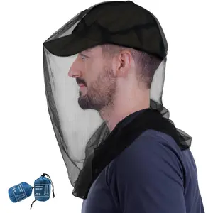 to East Premium Mosquito Head Net for Insect, 2 Pack, Fly & Bug Protection | Ultra Large & Long, Extra Fine Holes for Camping, Hiking, Fishing, Gardening, Safari, Fits All Hats for Men & Women
