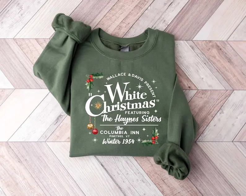 White Christmas Movie Sweatshirt, Christmas White Movie 1954 Sweater, Christmas Song Sweater, Holiday Gift For Women, Wallace and Davis