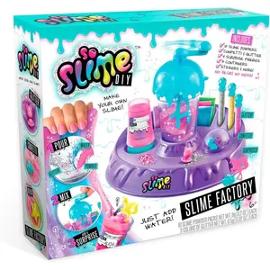 So Slime DIY Slime Factory Kit by Canal Toys – Make 10 Colorful Slimes – Just Add Water, No Glue or Mess – Includes Glitter, Confetti & Surprise Figures – Fun Slime Making Kit for Kids Ages 6+