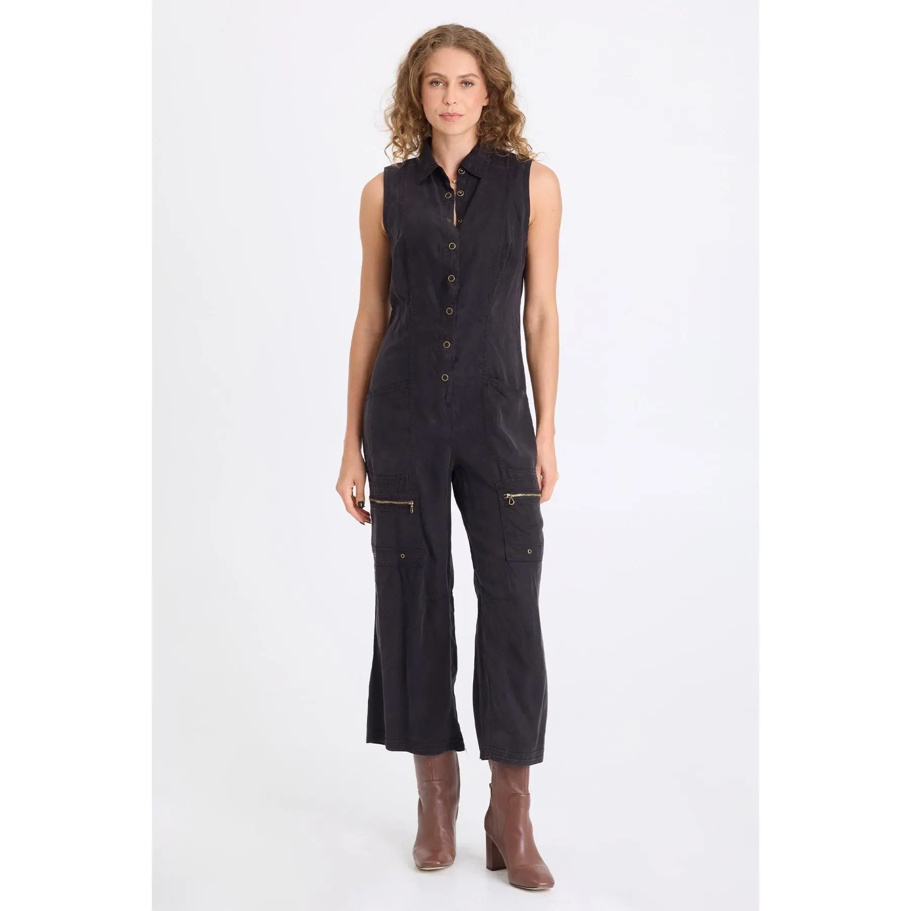 Badru Twill Snap Up Jumpsuit