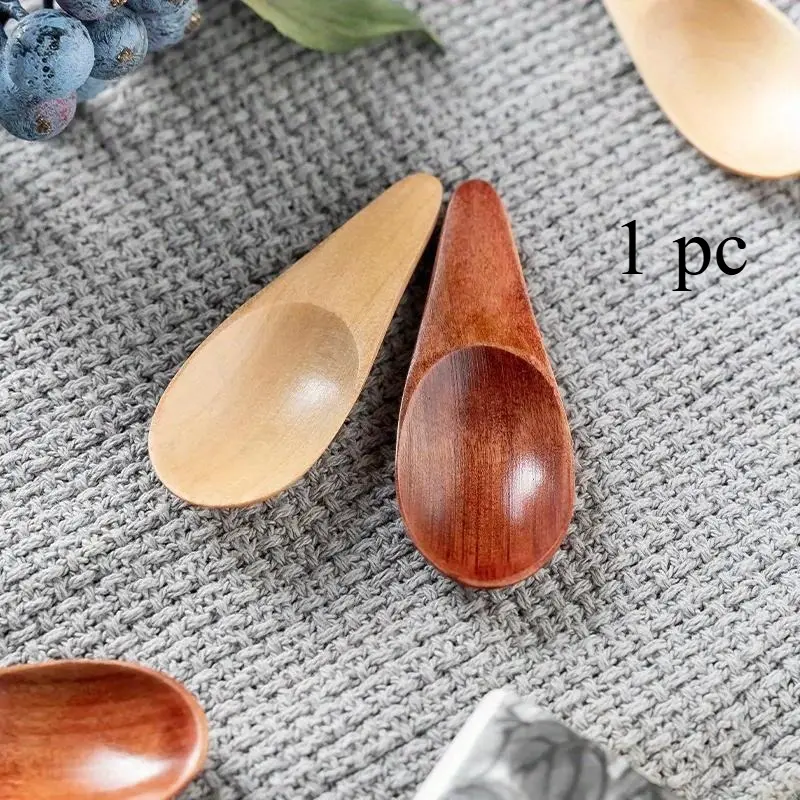 Mini Creative Tea Spoon Tea Scoop Short Handled Small Wooden Spoon Coffee Spoon Spice Spoon Salt Spoon Milk Powder Spoon Wood Utensil